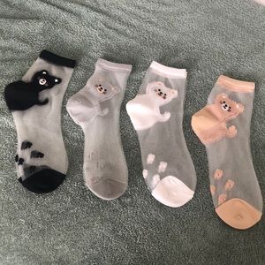 Kitty Kat Mesh Socks NWOT